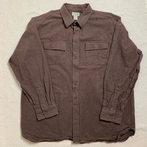 LLBean Brown Thick Shacket Shirt XXL
